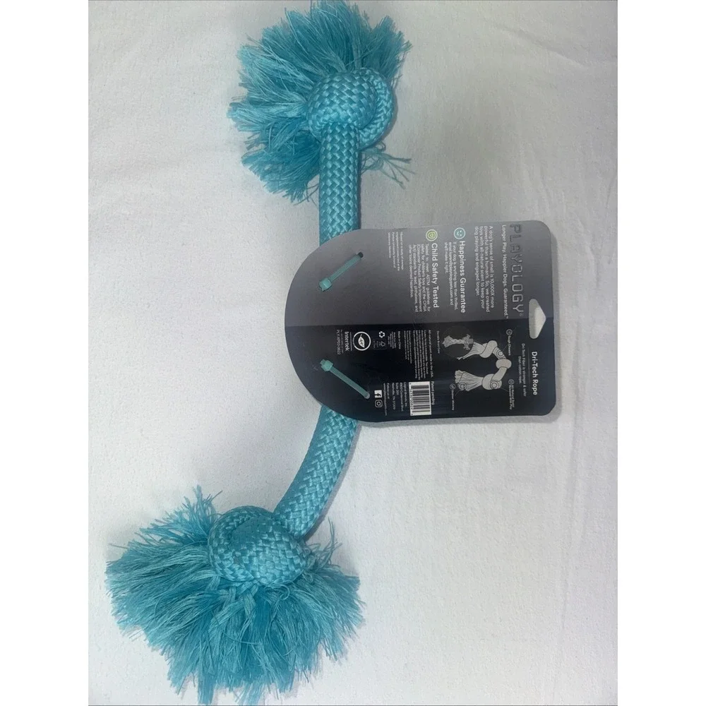 Playology Dog Toy‎ Rope Peanut Butter Scented Knotted Chew for Medium to Large